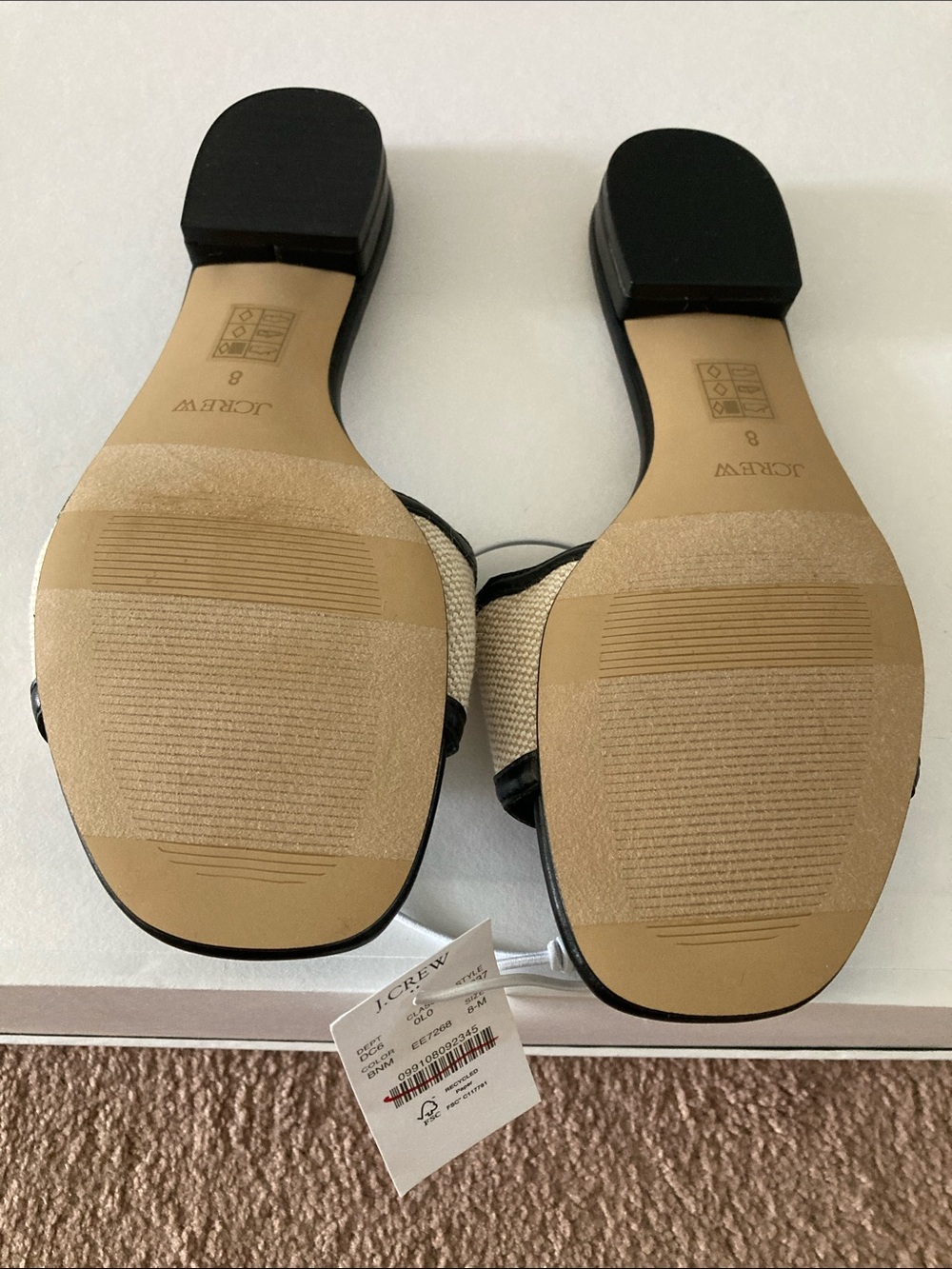 JCrew Factory scalloped slide sandals - Picture 6 of 6